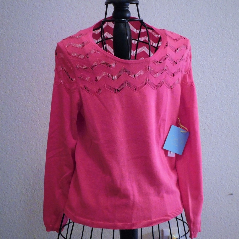 CeCe by Cynthia Steffe Candy Pink Sweater M